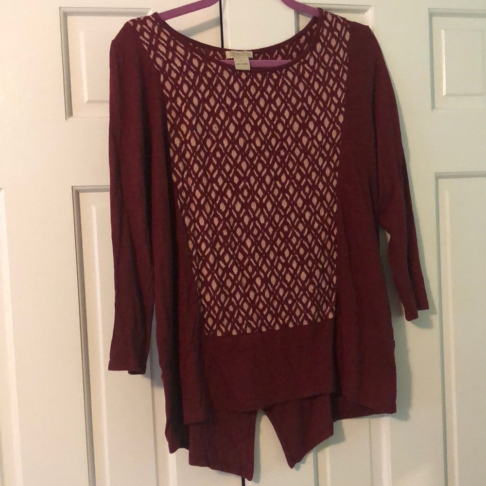 Lucky Brand 3/4 length sleeve t, women’s large